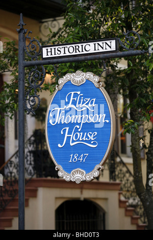 Eliza-Thompson-Haus, Bett & Breakfast Inn, Savannah, Georgia, USA Stockfoto