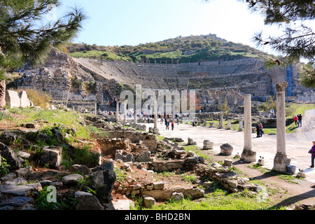 Das große Amphitheater in Ephesus, Türkei Stockfoto