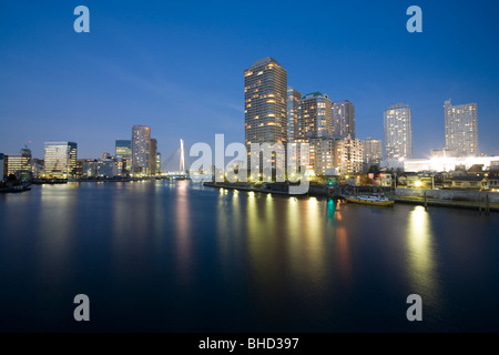 Die Sumida River von Tsukuda gesehen - ohashi. Chuo-ku, Tokyo Präfektur, Japan Stockfoto