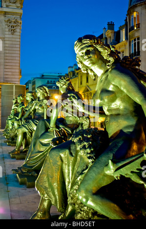 Paris, Frankreich, französische Denkmäler, Kunstmuseum, Musée d'Orsay, Detail 'öffentliche Kunst' Skulptur draußen, hohes Kunstmuseum, außen, Kunst im Freien Stockfoto