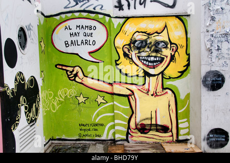 Stadt Stadt u-Bahn Buenos Aires Belgrano Argentiniens Wand Wandbild graffiti Stockfoto