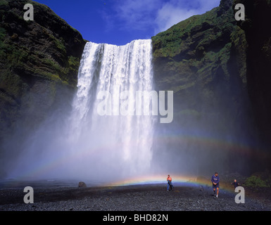 Skogafoss Wasserfall, Island Stockfoto