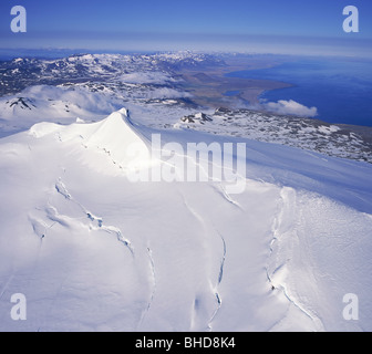 Gletscher Snaefellsjökull, Snaefellsnes Halbinsel Stockfoto