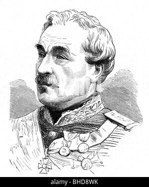 Cousin-Montauban, Charles, 24.6.1796 - 8.1.1878, französischer General, Kriegsminister 10.8.- 4.9.1870, Porträt, Holzgravur, ca. 1870, Stockfoto