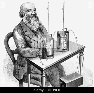 Joule, James Prescott, 24.12.186 - 11.10.1889, britischer Physiker (mechanische Theorie der Wärme), Holzgravur, 19. Jahrhundert, Stockfoto