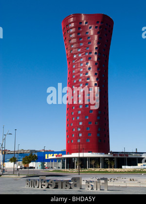 Turm von Toyo Ito in Plaça Europa, Hospitalet de Llobregat. Barcelona Provinz, Katalonien, Spanien Stockfoto