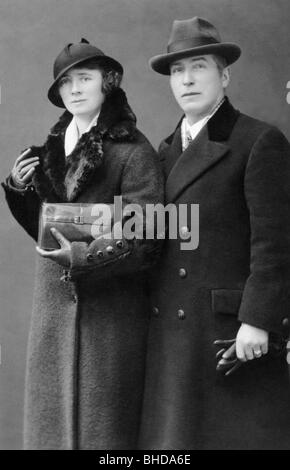 Leute, Paare, 1900 1930, Paar, halbe Länge, ca. 1907, Mode