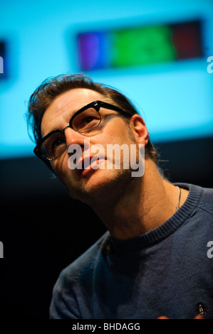 DAVID MORRISSEY Schauspieler und Regisseur, die anlässlich der Ffresh Film Festival 2010, Aberystwyth, 11. Februar 2010. Stockfoto