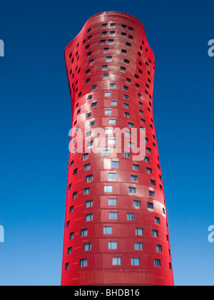 Turm von Toyo Ito in Plaça Europa, Hospitalet de Llobregat. Barcelona Provinz, Katalonien, Spanien Stockfoto