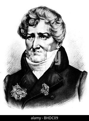 Cuvier, Georges de, Baron, 23.8.614 - 13.5.1832, französischer Naturforscher, Porträt, mit der Ehrenlegion, Holzgravur, 19. Jahrhundert, Stockfoto