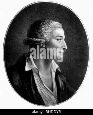 Lavoisier, Antoine Laurent, 26.8.1743 - 8.5.1994, französischer Chemiker, Porträt, lithograph, Stockfoto