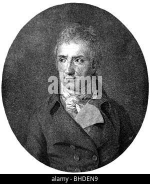 Kotzebue, August von, 3.5.1761 - 23.3.1819, deutscher Dramatiker, Porträt, Holzgravur, Stockfoto