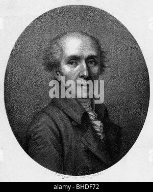 Canova, Antonio, 1.11.1757 - 13.8.1822, italienischer Künstler (Bildhauer), Porträt, Holzgravur nach Gravur von J. Merz, 19. Jahrhundert, Stockfoto