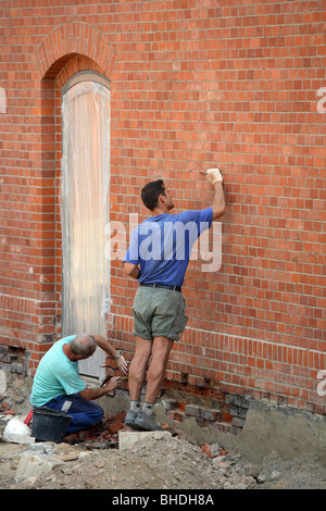 Sanierung eines alten Fabrikgebäudes, Poznan, Polen Stockfoto