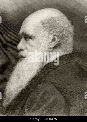 Charles Darwin 1809-1882.  Englische Naturforscher. Stockfoto