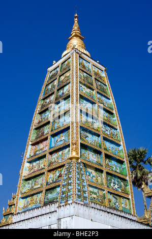 Mahabodhi Pagode, Shwedagon-Pagode, Rangun, Yangon; Burma, Myanmar Stockfoto