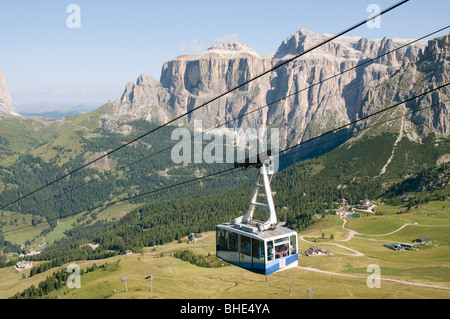 Gruppo Sella, Canazei-Belvedere, Val di Fassa, Dolomiten, Trentino, Italien Stockfoto