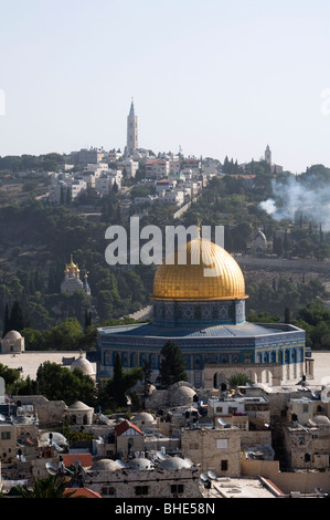 Haube des Felsens. Moslemische heilige Stätte befindet sich auf dem Tempelberg in der alten Stadt von Jerusalem, Israel Stockfoto