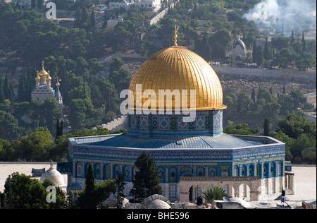 Haube des Felsens. Moslemische heilige Stätte befindet sich auf dem Tempelberg in der alten Stadt von Jerusalem, Israel Stockfoto