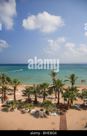 Syrien, Nordküste, Lattakia, Shaati al Azraq Beach Resort (Syriens führende Urlaubsort an der Küste) Stockfoto