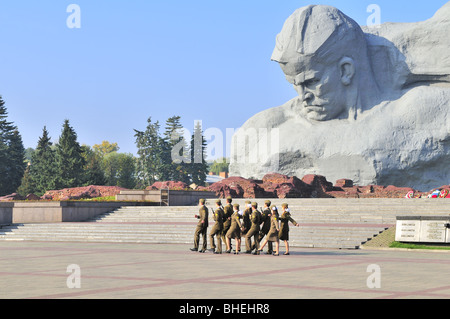 Wächter der Ehre in Memorial Komplex der Festung Brest, Belarus Stockfoto