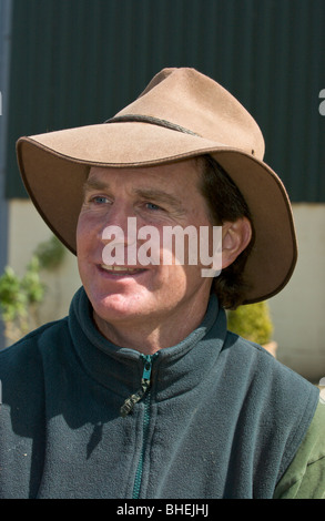 Australische Matt Ryan - Triple Olympiasieger in seinem Reitzentrum in der Nähe von Abergavenny Monmouthshire South Wales UK Stockfoto