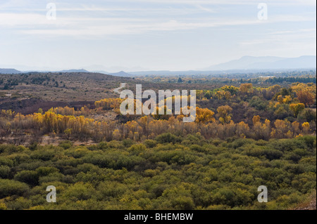 Anzeigen von Tuzigoot National Monument im Arizona Verde River valley Stockfoto