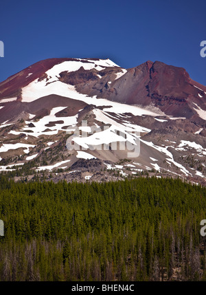 SOUTH SISTER, OREGON, USA - South Sister, Höhe 10363 Füße (3159 m) in den Kaskaden Bergen von Zentral-Oregon. Stockfoto