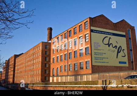 ! 8. - 19. Jahrhundert Mühlen mit Blick auf Rochdale Kanal, Ancoats, Manchester, UK. Jetzt wiederhergestellt für private und gewerbliche Nutzung. Stockfoto