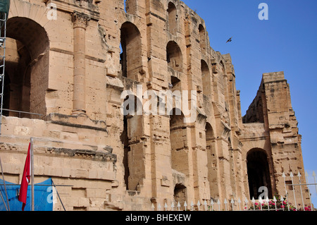 Römische Amphitheater El Djem, Gouvernorat Mahdia, Tunesien Stockfoto