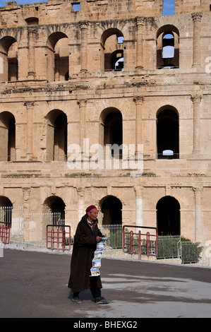 Römische Amphitheater El Djem, Gouvernorat Mahdia, Tunesien Stockfoto