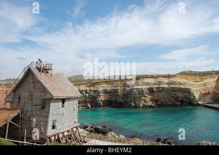 Popeye Village in Anchor Bay, Mellieha, Malta Stockfoto