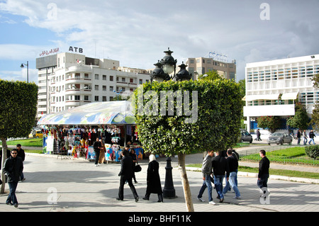 Avenue Habib Bourguiba, Tunis, Tunis Governorate, Tunesien Stockfoto