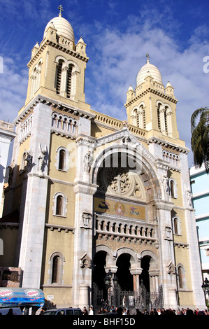 Cathedrale de St. Vincente de Paul, Avenue Habib Bourguiba, Tunis, Tunis Governorate, Tunesien Stockfoto