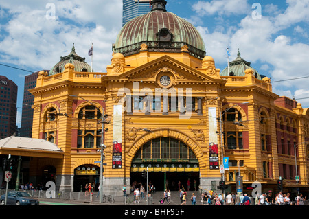 Flinders Street Station Melbourne Victoria Australien Stockfoto