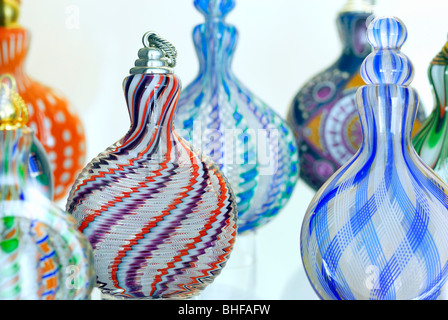 Schnupftabak-Fläschchen, Glas-Museum, Frauenau, Bayerischer Wald, senken Sie Bayern, Bayern, Deutschland Stockfoto