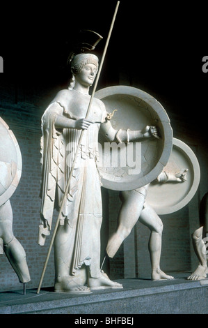 Athena vom Teil der Westgiebel der Tempel von Aphaia, Aegina, Griechenland, c 500-480 BC. Artist: Unbekannt Stockfoto