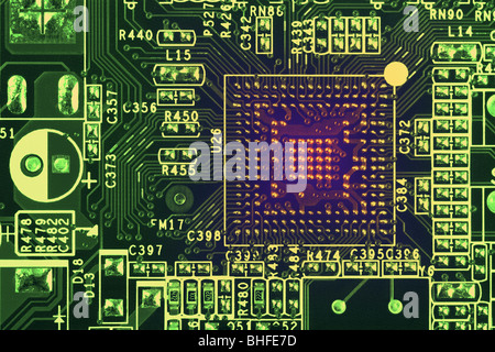 Abstrakten elektronischen Industrie Platine Hintergrund Stockfoto