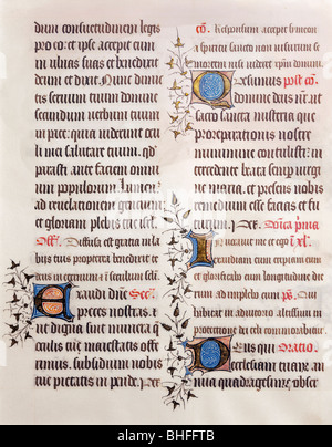 Religion, Kirchenlichkeit, Bücher, Missale, Manuskript, Seite, Gebet, Deutschland, vor 1600, Stockfoto