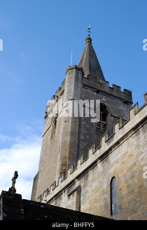 Glockenturm an der Holy Trinity Church in Bradford-On-Avon, Wiltshire, England Stockfoto