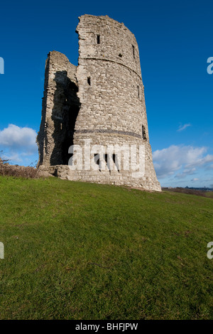 Hadleigh Castle, Essex, England. Die Website wurde für die 2012 Olympischen Mountainbike Rennsport gewählt. Es wurde im 13. Jahrhundert erbaut. Stockfoto