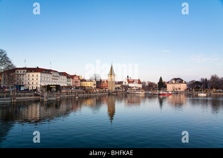 Alte, historische Stadt Lindau am Bodensee (Bodensee) - Deutschland Stockfoto