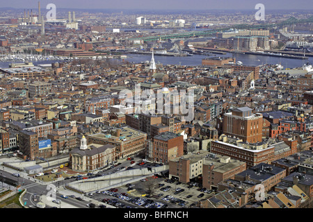 Boston North End Nachbarschaft und darüber hinaus Stockfoto