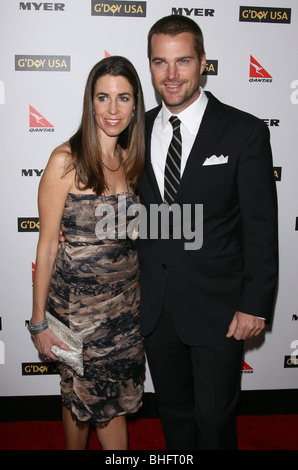 CAROLINE FENTRESS CHRIS O' Donnell g ' Day USA USA 2010 LOS ANGELES BLACK TIE GALA HOLLYWOOD LOS ANGELES CA USA 16 Januar 2010 Stockfoto