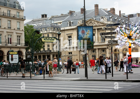 Paris, Place Royal U-Bahn Eingang Stockfoto