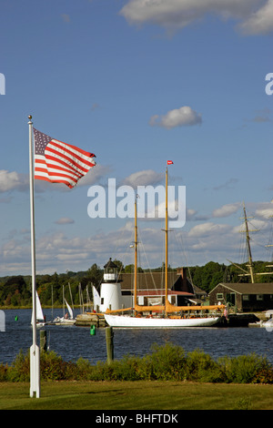 Historischen Mystic Seaport CT Stockfoto