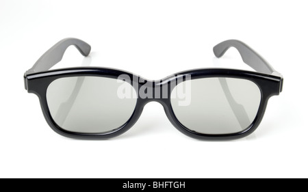 3D Brille in schwarz Stockfoto