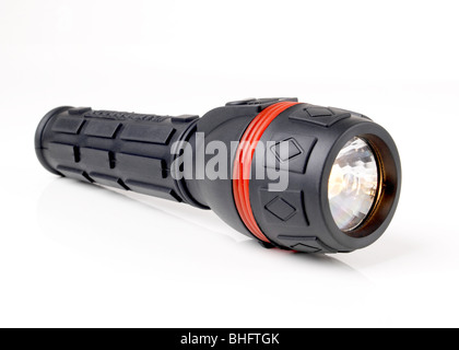 Schwarze Taschenlampe Stockfoto