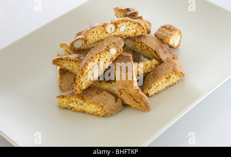 Cantucci - traditionelle italienische Kekse mit Mandeln Stockfoto