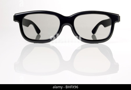 3D Brille in schwarz Stockfoto